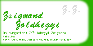 zsigmond zoldhegyi business card